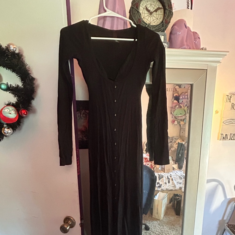Skims bodycon maxi dress with lace bralette attached